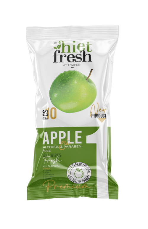 Pocket Wet Wipes (Green Apple Scent) - 10 Wipes