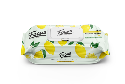 Wet Wipes Citrus Scent- 72 Wipes