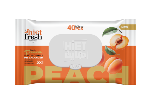 PEACH 40 Wet Wipes (Peach Scent) - 40 Wipes