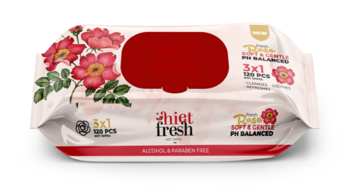 Wet Wipes Rose - 120 Wipes