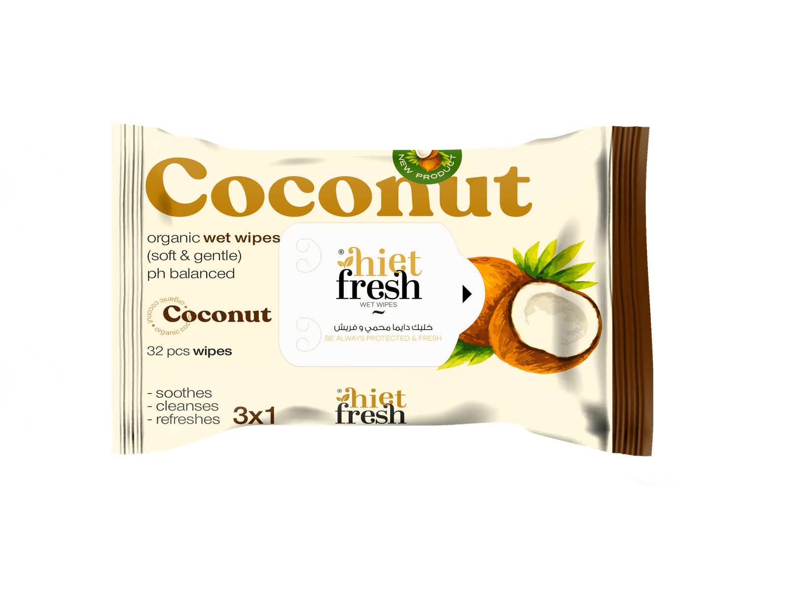 Wet Wipes Coconut – 32 Wipes