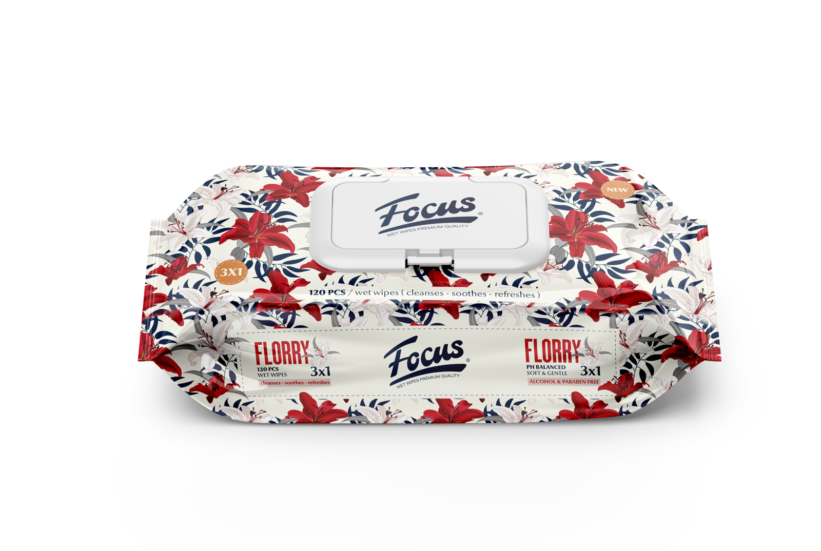 Wet Wipes (Florry Floral Scent) - 120 Wipes