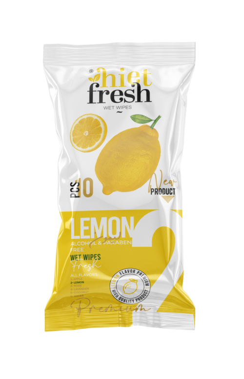 Pocket Wet Wipes (Lemon Scent) - 10 Wipes