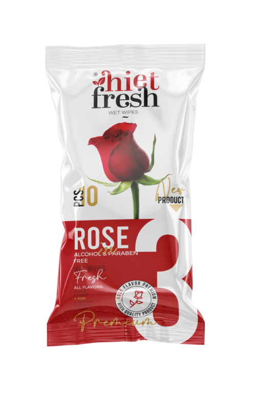 Pocket Wet Wipes (Rose Scent) - 10 Wipes